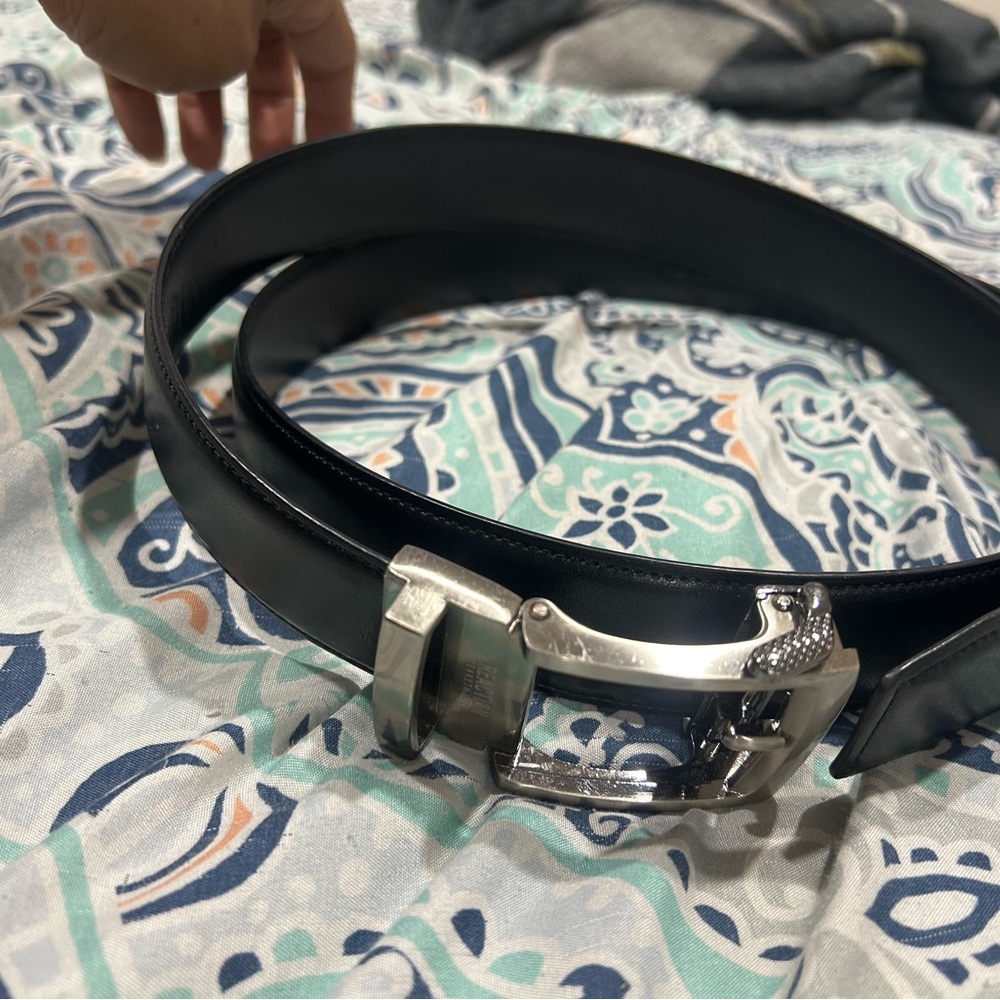 Kenneth Cole Men's Black Leather Belt XL